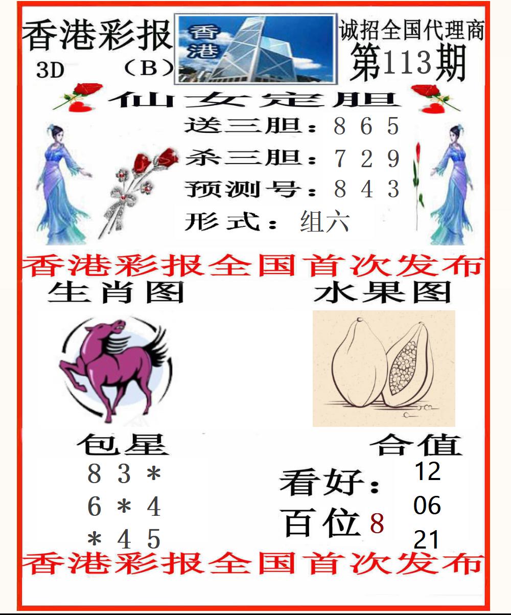 3D香港彩报B版