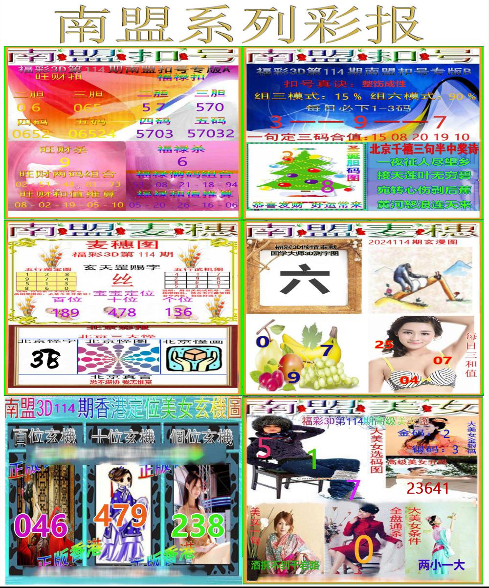3D南盟系列彩报