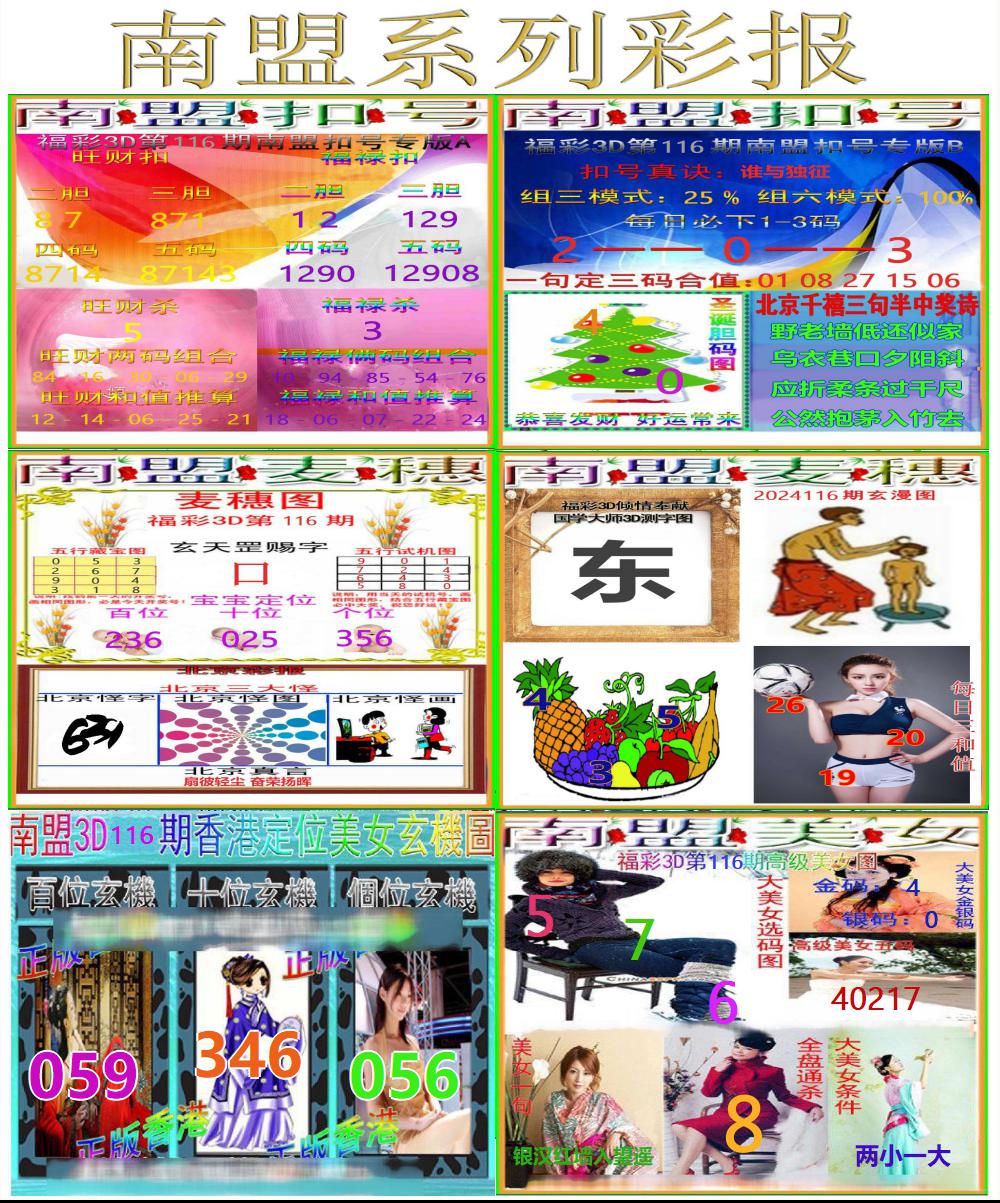 3D南盟系列彩报