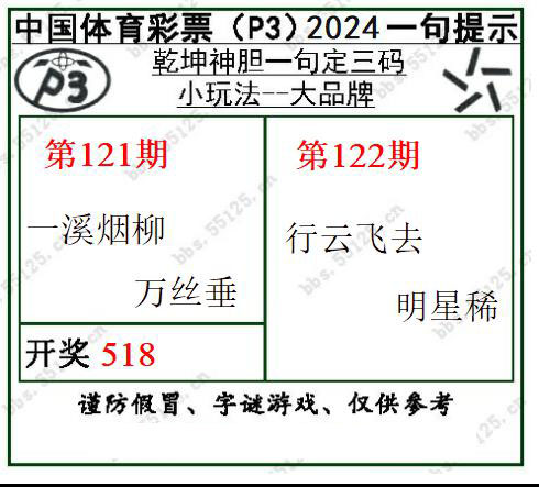 乾坤一句定三码图谜