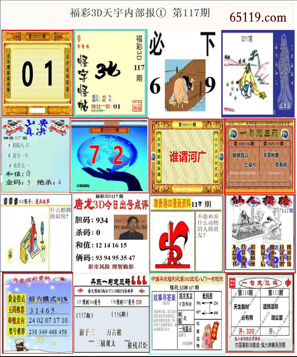 福彩3D天宇内部报①