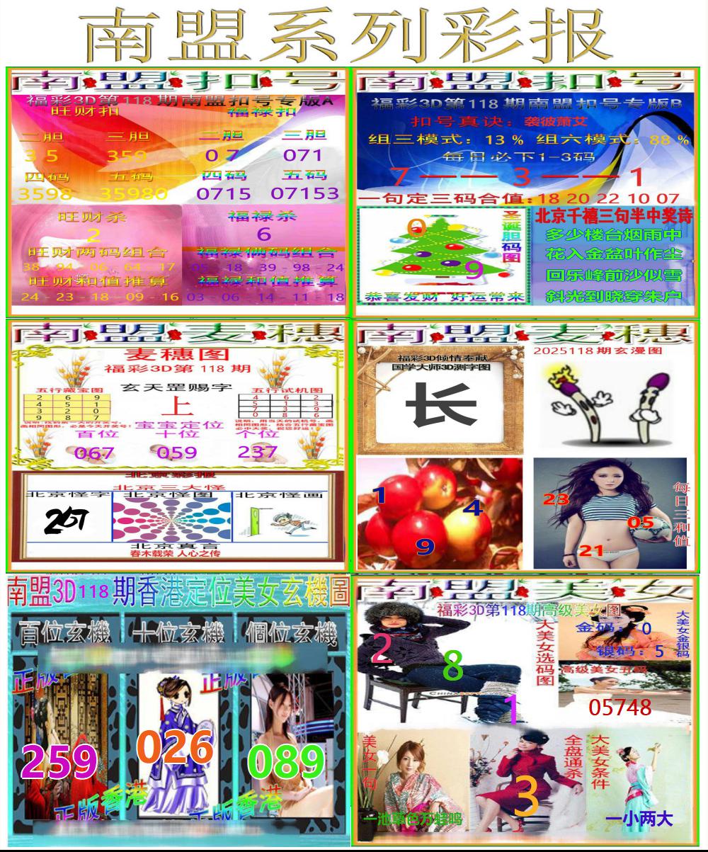 3D南盟系列彩报