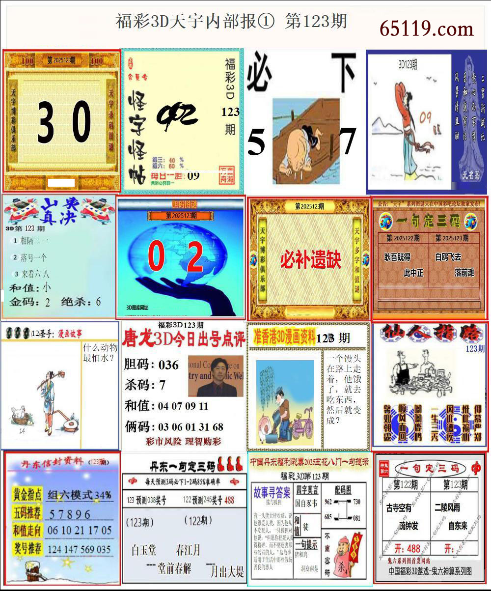 福彩3D天宇内部报①