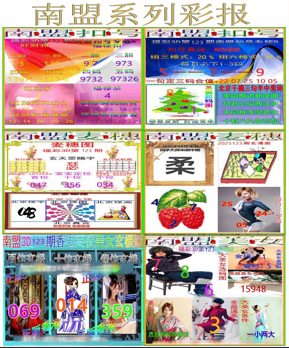 3D南盟系列彩报