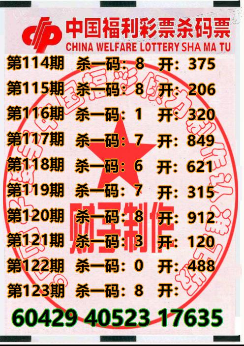 3D财子杀码票